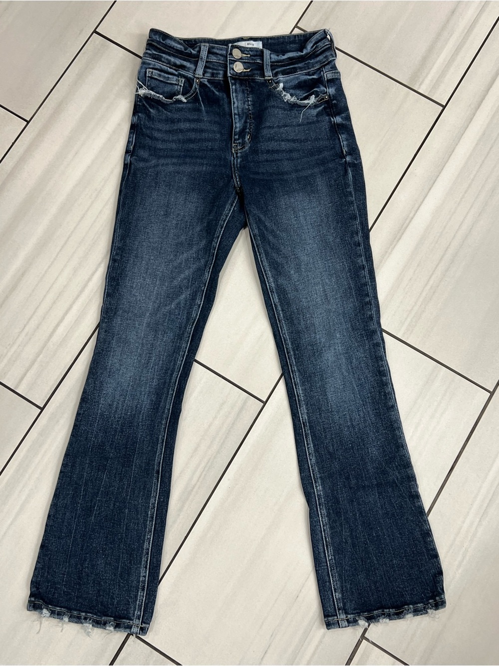 BKE Billie High Rise Slim Fit Tailored Bootcut Jeans Size 27x29.5 Stretch Blue